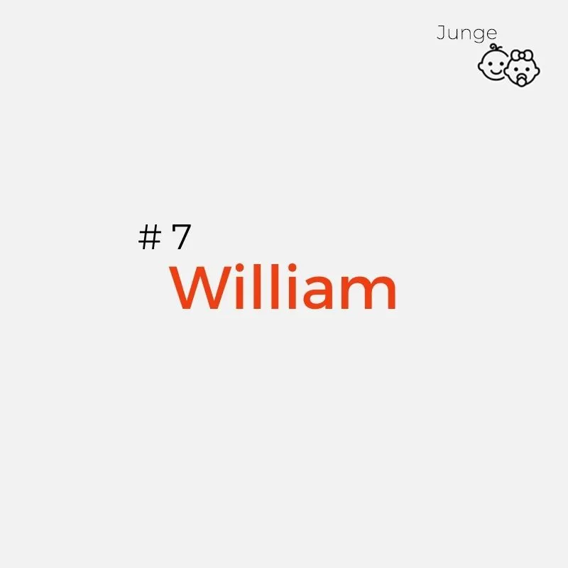 Englischer Jungenname: William