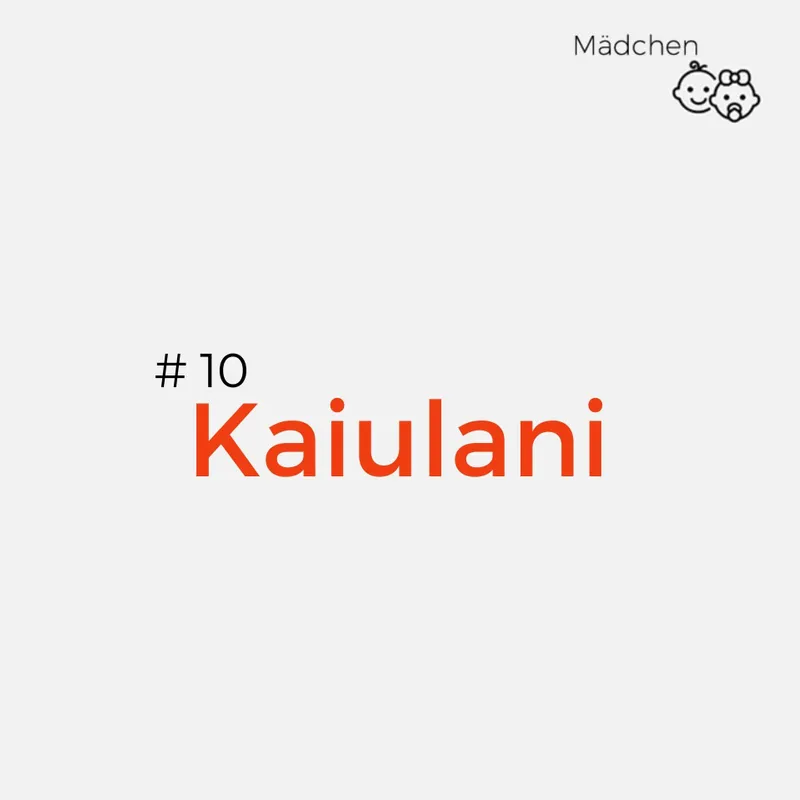Hawaiianische Mädchennamen: Kaiulani