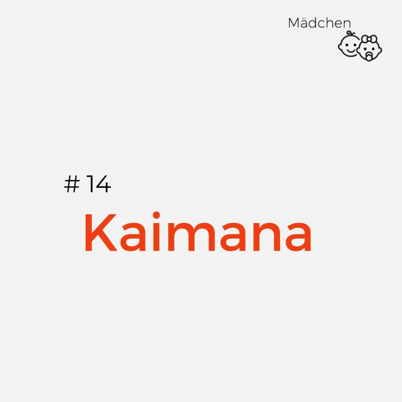 Hawaiianische Mädchennamen: Kaimana