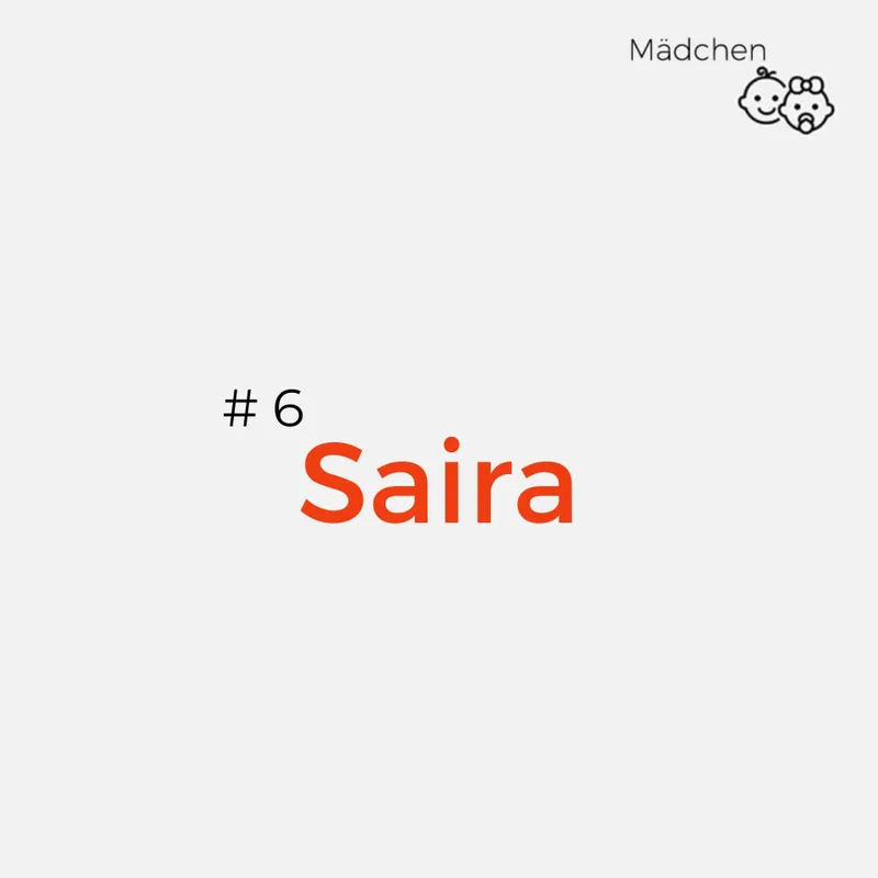 Indische Namen: Saira