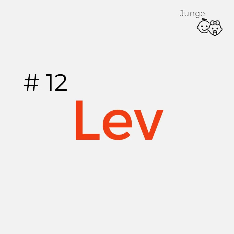 Jungennamen mit 3 Buchstaben: Lev