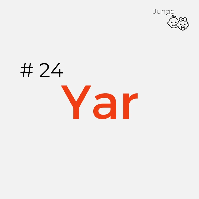 Jungennamen mit 3 Buchstaben: Yar