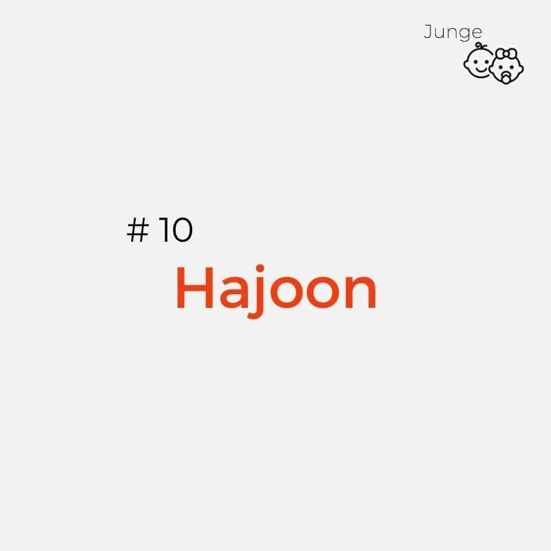 Koreanische Namen: Hajoon