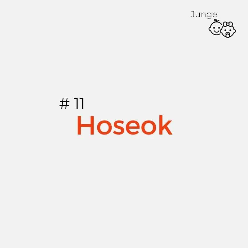 Koreanische Namen: Hoseok