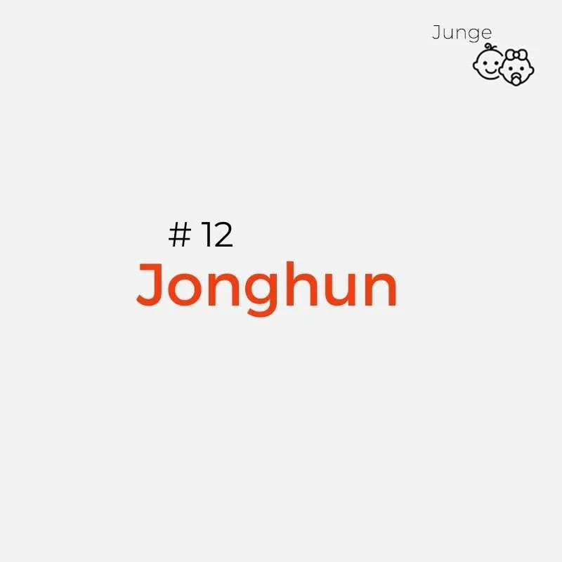 Koreanische Namen: Jonghun