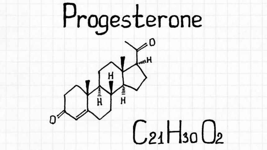 Progesteronmangel: Chemische Formel von Progesteron