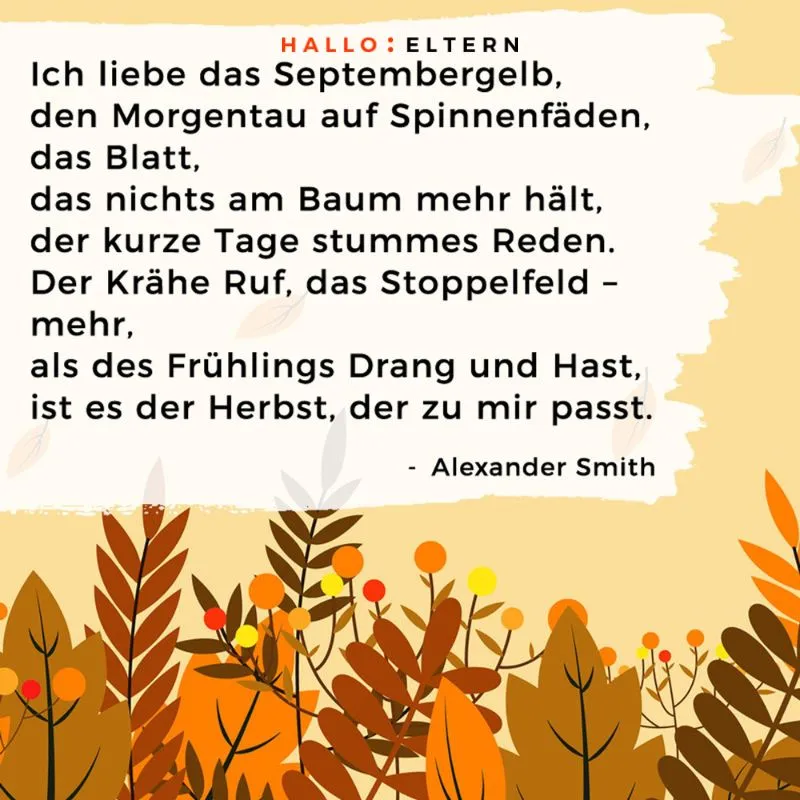 Herbstsprüche und Herbstgedichte Alexander Smith