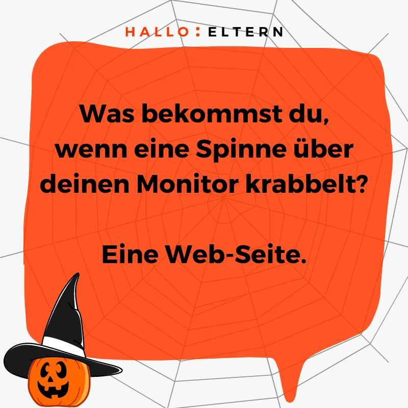 Halloween Witze: Spinne krabbelt über Monitor