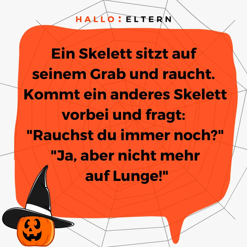 Halloween Witze: Skelett raucht nicht auf Lunge