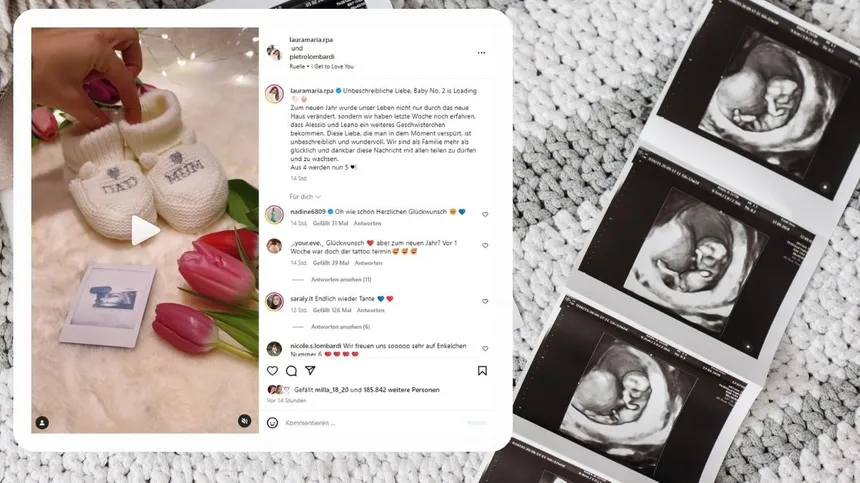 Pietro Lombardi & Laura Maria Rypa verkünden Schwangerschaft auf Instagram