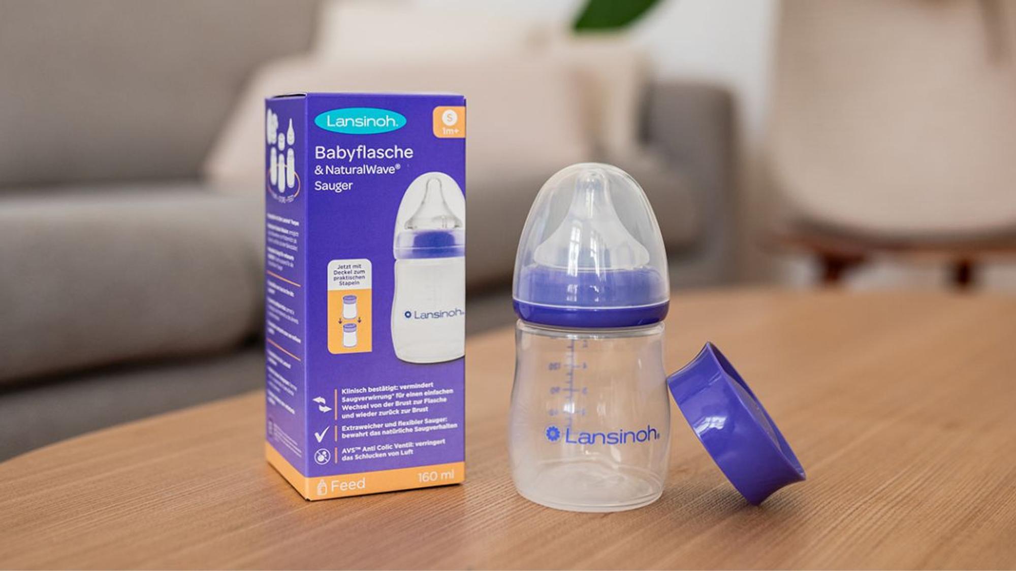 Lansinoh Babyflasche mit NaturalWave® Sauger 160 ml